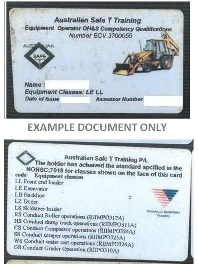 heavy equipment operator tickets